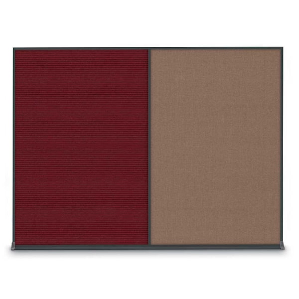 Double Door Radius Corkboard, 60"X36", B